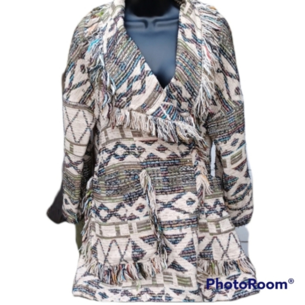 Boho Ladies cotton blend jacket size M/L - Picture 1 of 8